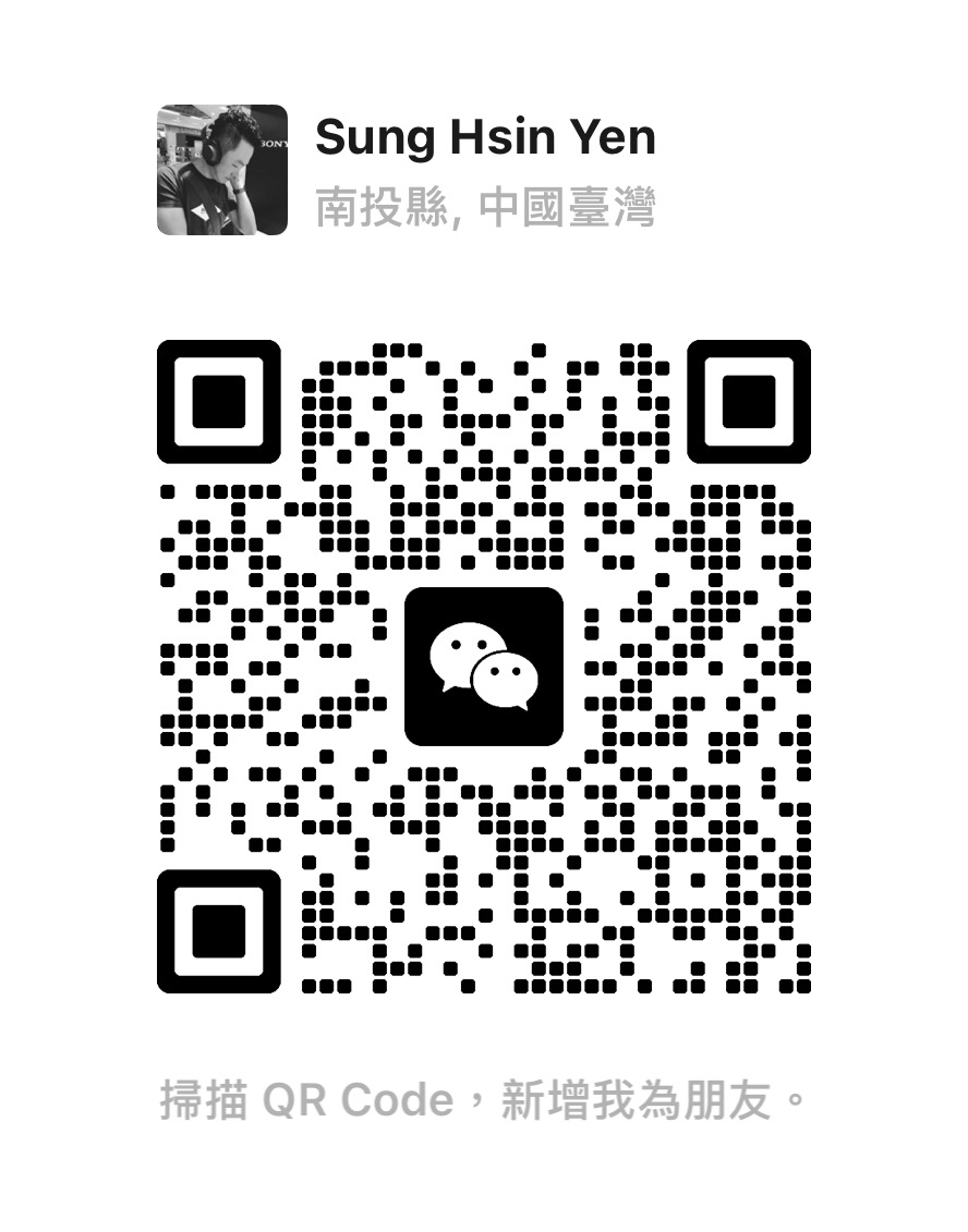 WeChat friend QR Code supplied by HsinYen Sung